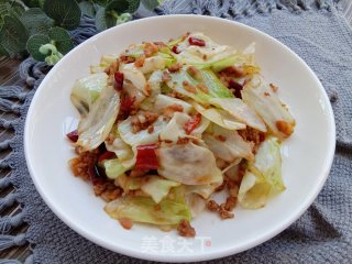 肉末炒包菜步骤8