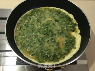 蒜苔煎鹅蛋步骤7