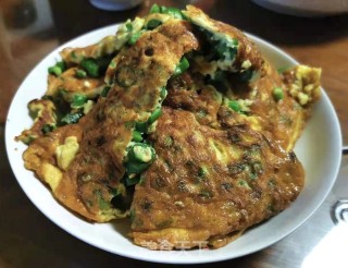 蒜苔煎鹅蛋步骤8