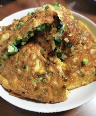 蒜苔煎鹅蛋步骤9