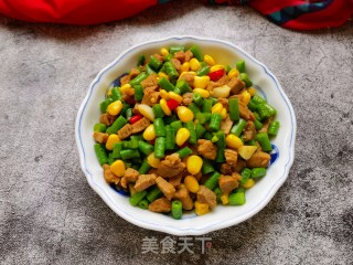 玉米豇豆角炒牛肉步骤12