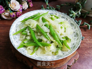 四季豆炒包菜步骤6