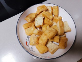 蒜苗烧豆泡步骤1