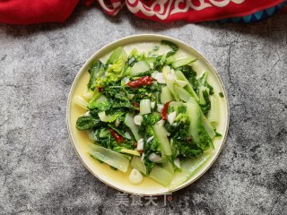 橄榄油炒小白菜步骤9