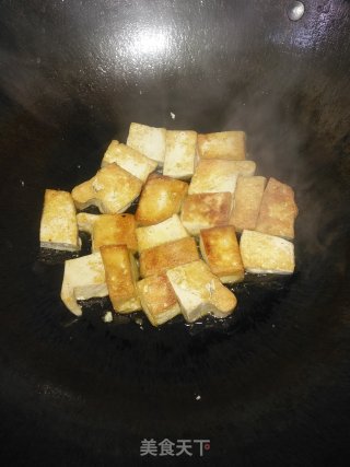 油煎碎皮豆腐步骤4