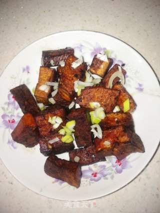 油煎碎皮豆腐步骤7