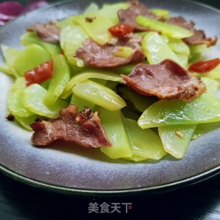 腊猪舌炒莴笋步骤15