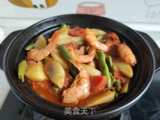 砂锅番茄土豆虾步骤15