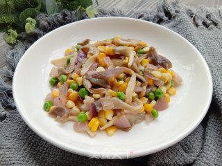 平菇炒玉米青豆步骤7