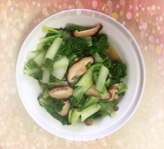 小白菜炒香菇步骤5