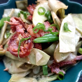 烤肠炒扁豆步骤11
