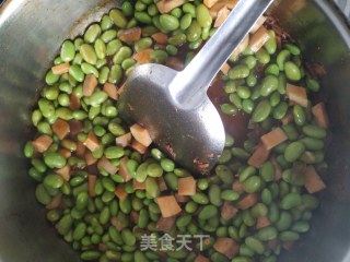 干煸虾蓉毛豆步骤6