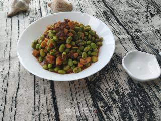 干煸虾蓉毛豆步骤7