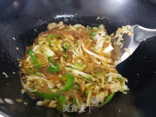 包菜柿椒炒粉条步骤5