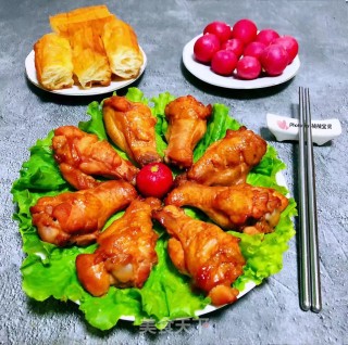 奥尔良烤鸡腿根#萌系美食#步骤11
