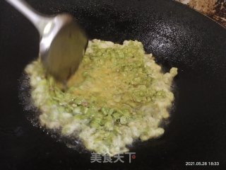 豆角炒鸡蛋步骤3