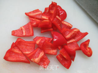红椒五花肉炒蘑菇步骤3