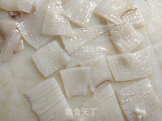 甜椒炒鱿鱼步骤3