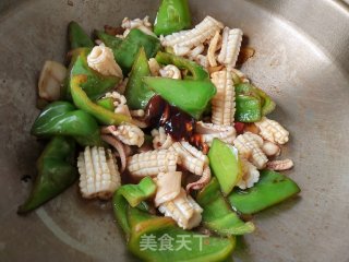 甜椒炒鱿鱼步骤13