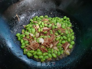 毛豆炒牛百叶步骤5
