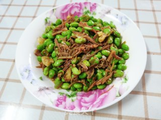 毛豆炒牛百叶步骤9