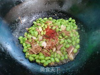 毛豆炒牛百叶步骤6