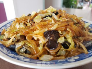 包菜粉条炒木耳步骤9