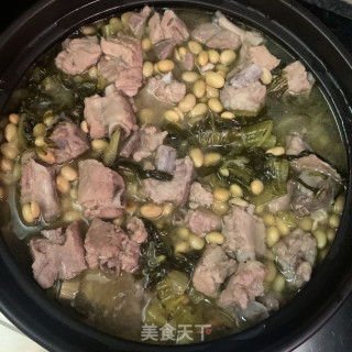 酸菜黄豆排骨煲步骤14
