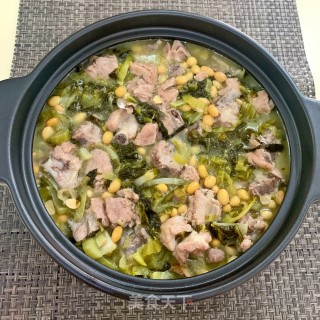 酸菜黄豆排骨煲步骤17