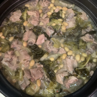 酸菜黄豆排骨煲步骤15