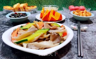 黄瓜胡萝卜炒平菇步骤15