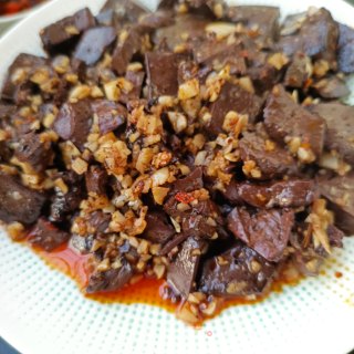 蒜末猪血步骤13