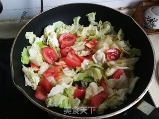 番茄炒包心菜步骤6