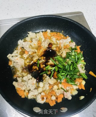 ￼￼蒸茄花肉末步骤7