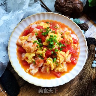 番茄炒虾仁滑蛋步骤9