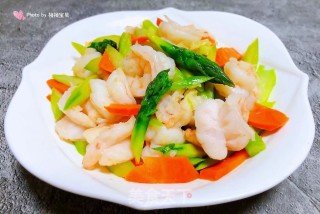 #清淡美食#芦笋炒虾仁步骤11