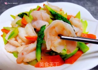 #清淡美食#芦笋炒虾仁步骤14