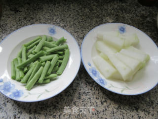 四季豆炒冬瓜步骤1