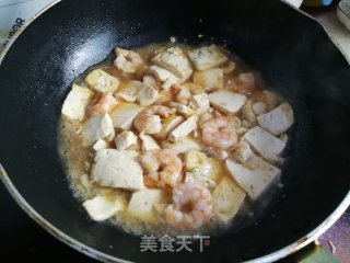 红烧豆腐虾仁步骤5