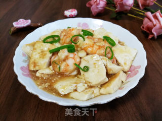 红烧豆腐虾仁步骤7