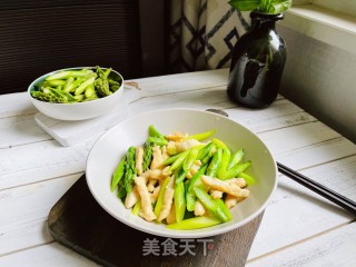 低卡美味的芦笋鸡丝步骤13