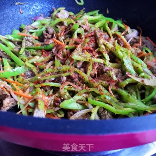 黄皮椒炒羊肉步骤8