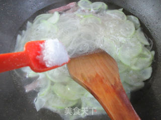 火腿片夜开花煮铁棍山药粉条步骤9