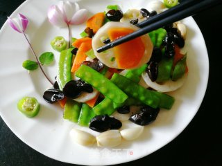 夏日减肥经典美食快手菜，荷塘小炒步骤6