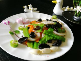 夏日减肥经典美食快手菜，荷塘小炒步骤5
