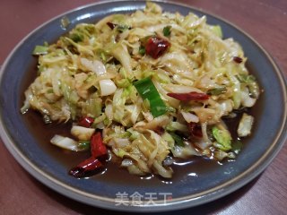 酸辣包菜丝步骤5