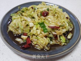 酸辣包菜丝步骤4