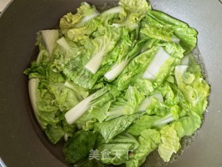 小白菜炒鹅蛋步骤2