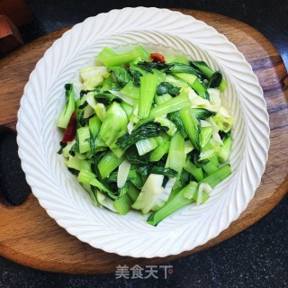 茶油炒青菜步骤9