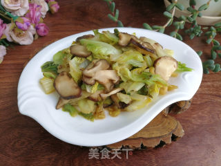 香菇炒包菜步骤6